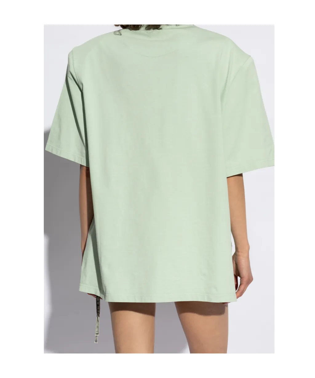 Logo Embroidered Oversized T-Shirt