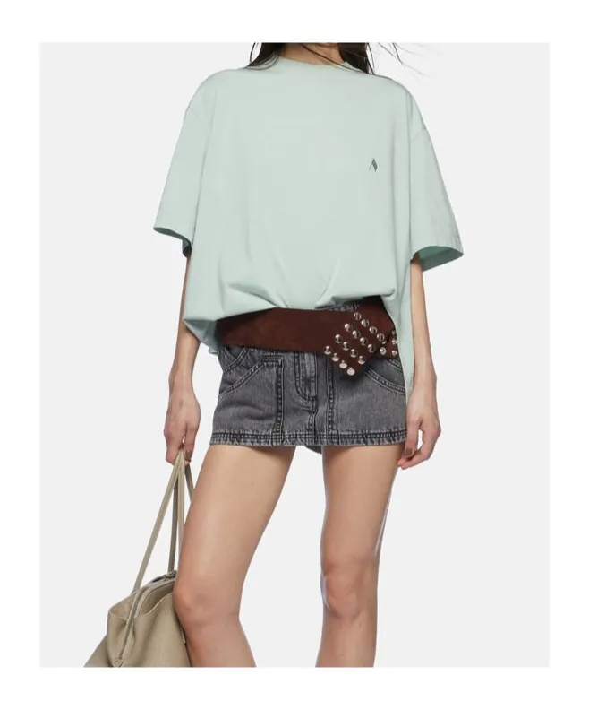 Logo Embroidered Oversized Jersey T-Shirt