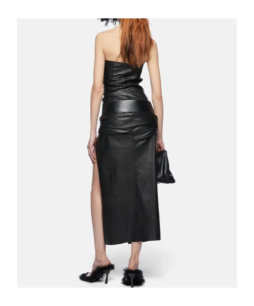 Off-Shoulder Ruched Waist Midi Dress