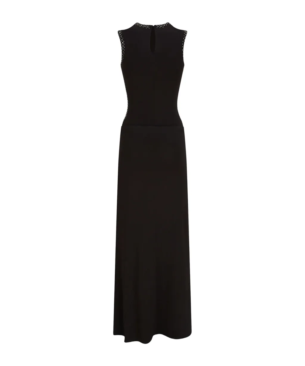 Crystal-Embellished Sleeveless Maxi Dress