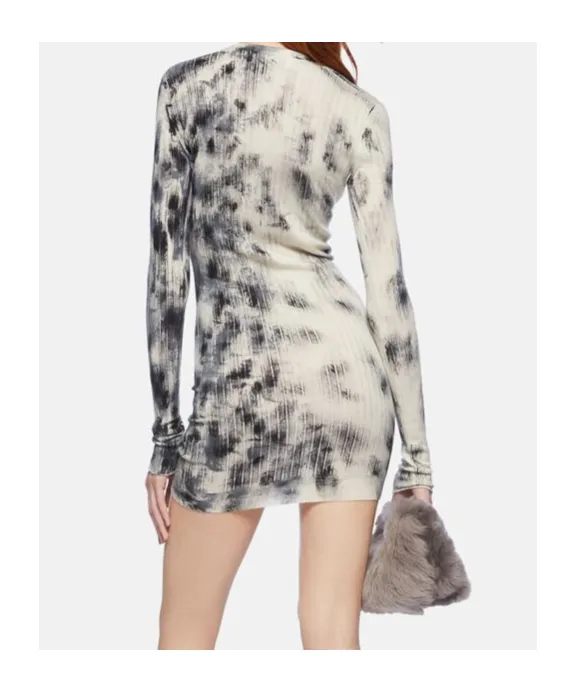 Ribbed-Knit Mini Dress