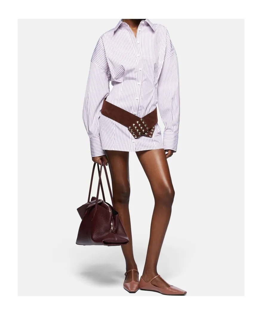 Striped Mini Shirt Dress