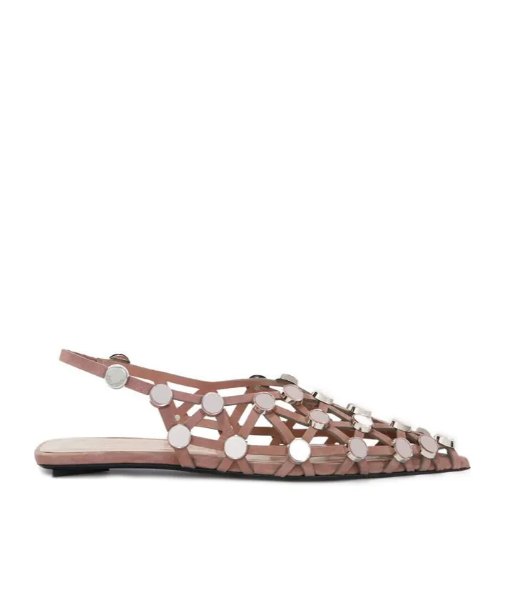 Grid Mud Ballerina Shoes