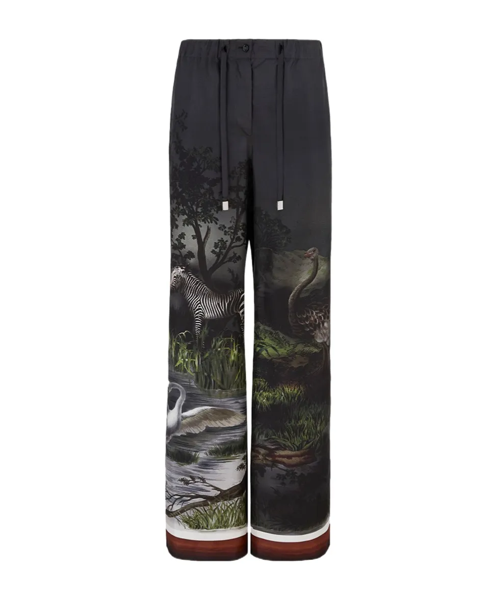 Elastic Waistband Casual Pants
