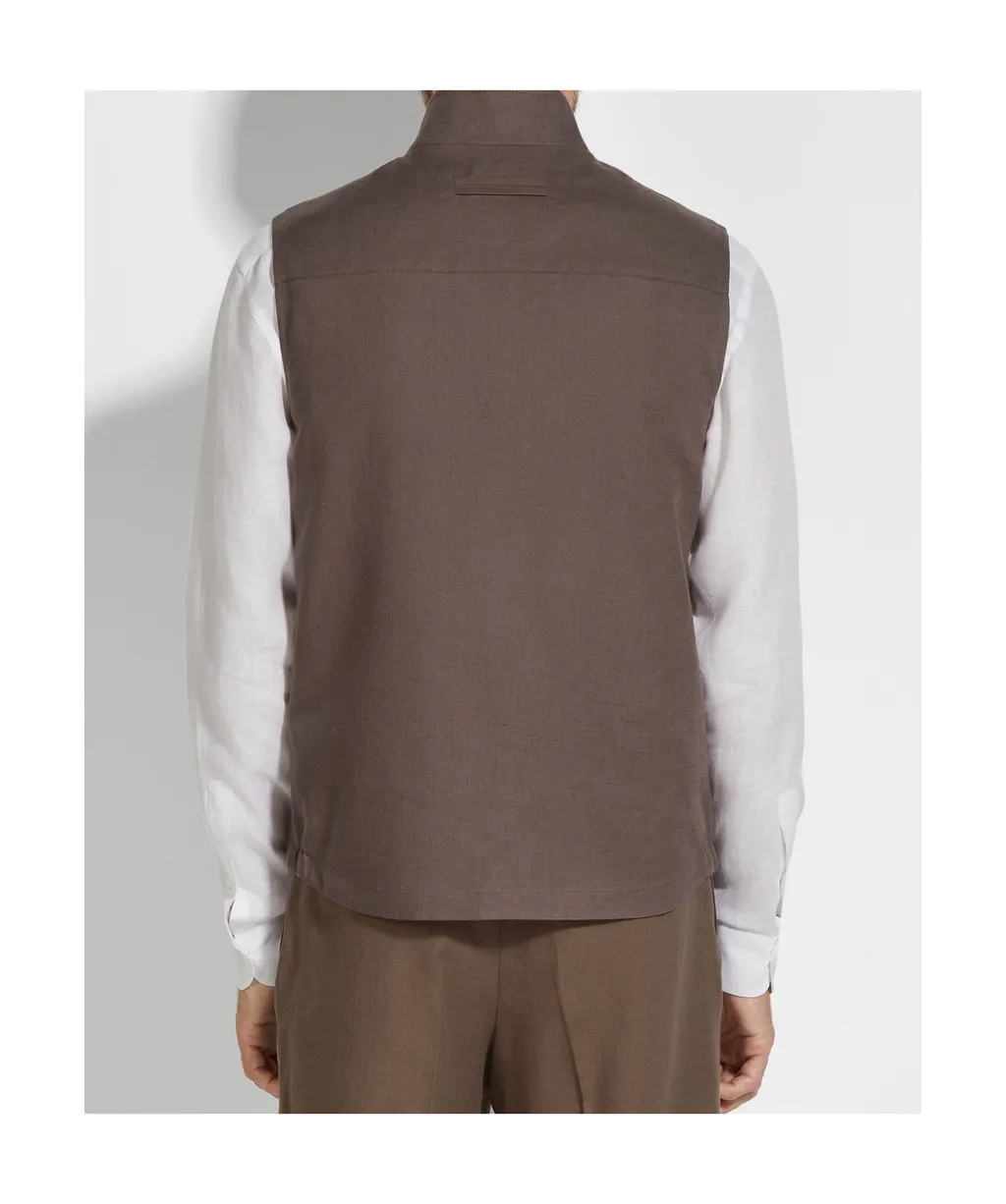 Oasi Lino Zipped Vest