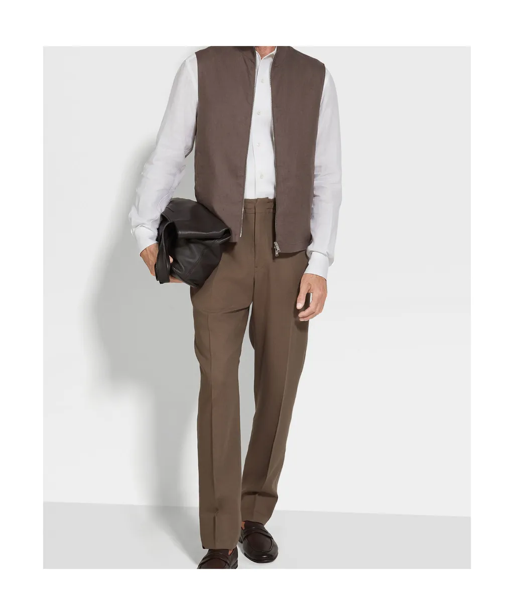 Oasi Lino Zipped Vest
