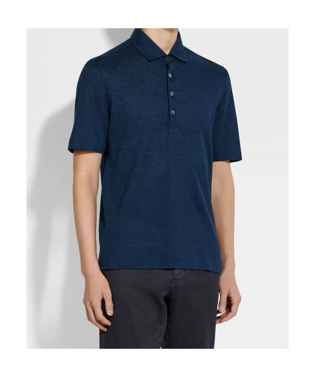 Oasi Lino Short-Sleeved Polo Shirt