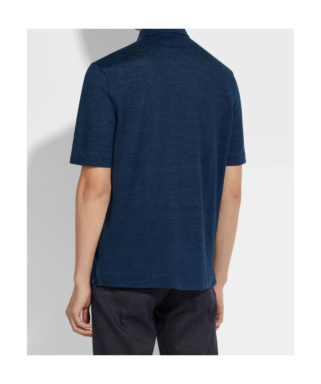 Oasi Lino Short-Sleeved Polo Shirt