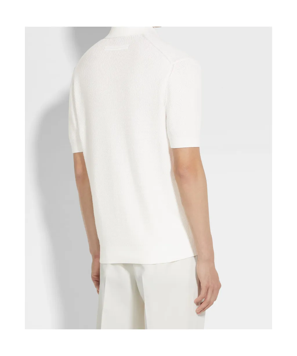 Short-Sleeved Knitted Polo Shirt