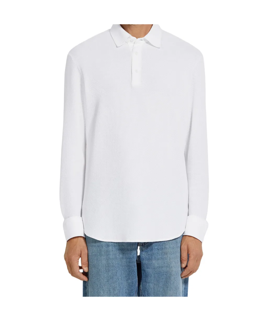 Long-Sleeved Polo Shirt