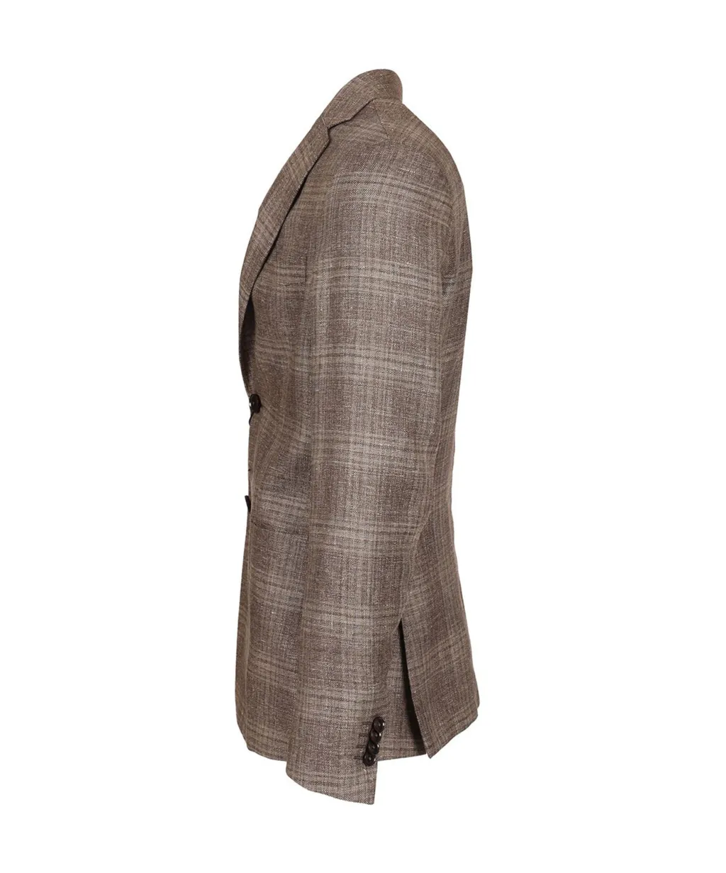 Checked Single-Breasted Jacket