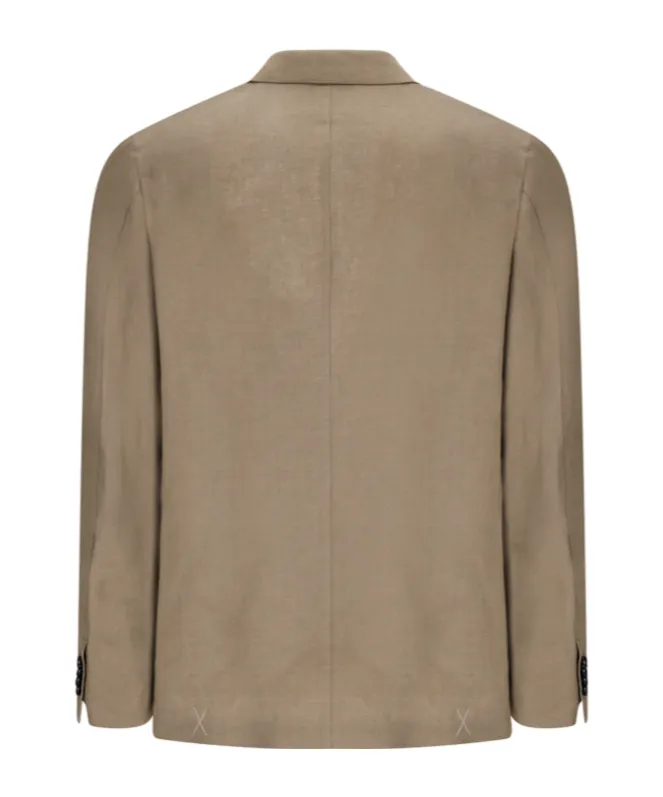 Single-Breasted Linen Jacket