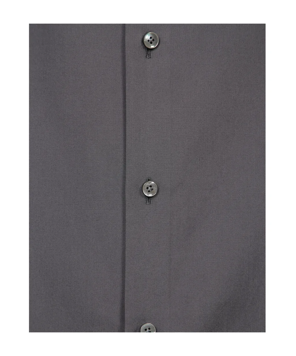 Curved Hem Poplin Shirt