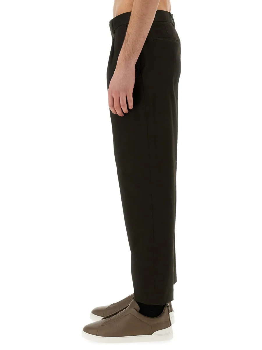 Pleated Cropped Pants