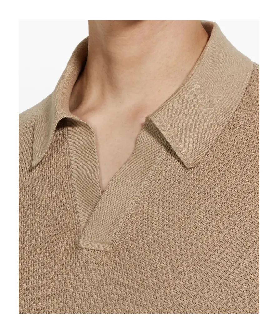 Short-Sleeved Knitted Polo Shirt