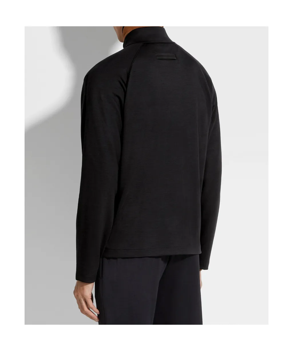 Long Sleeved Zipped Sweatshirt