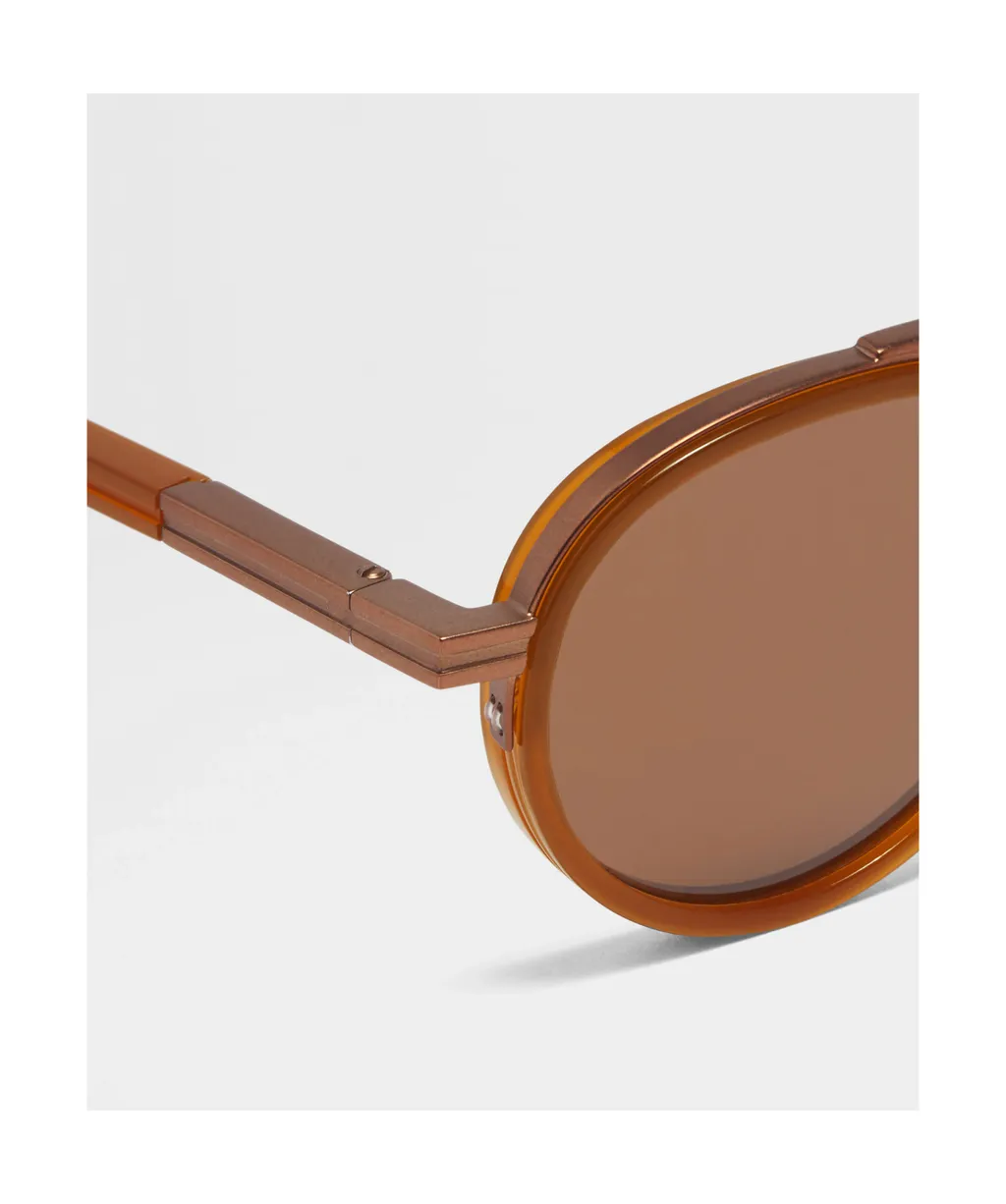 Foliage Orizzonte Ii Acetate And Metal Sunglasses