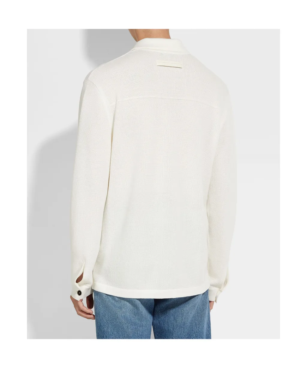 Long-Sleeved Knit Shirt