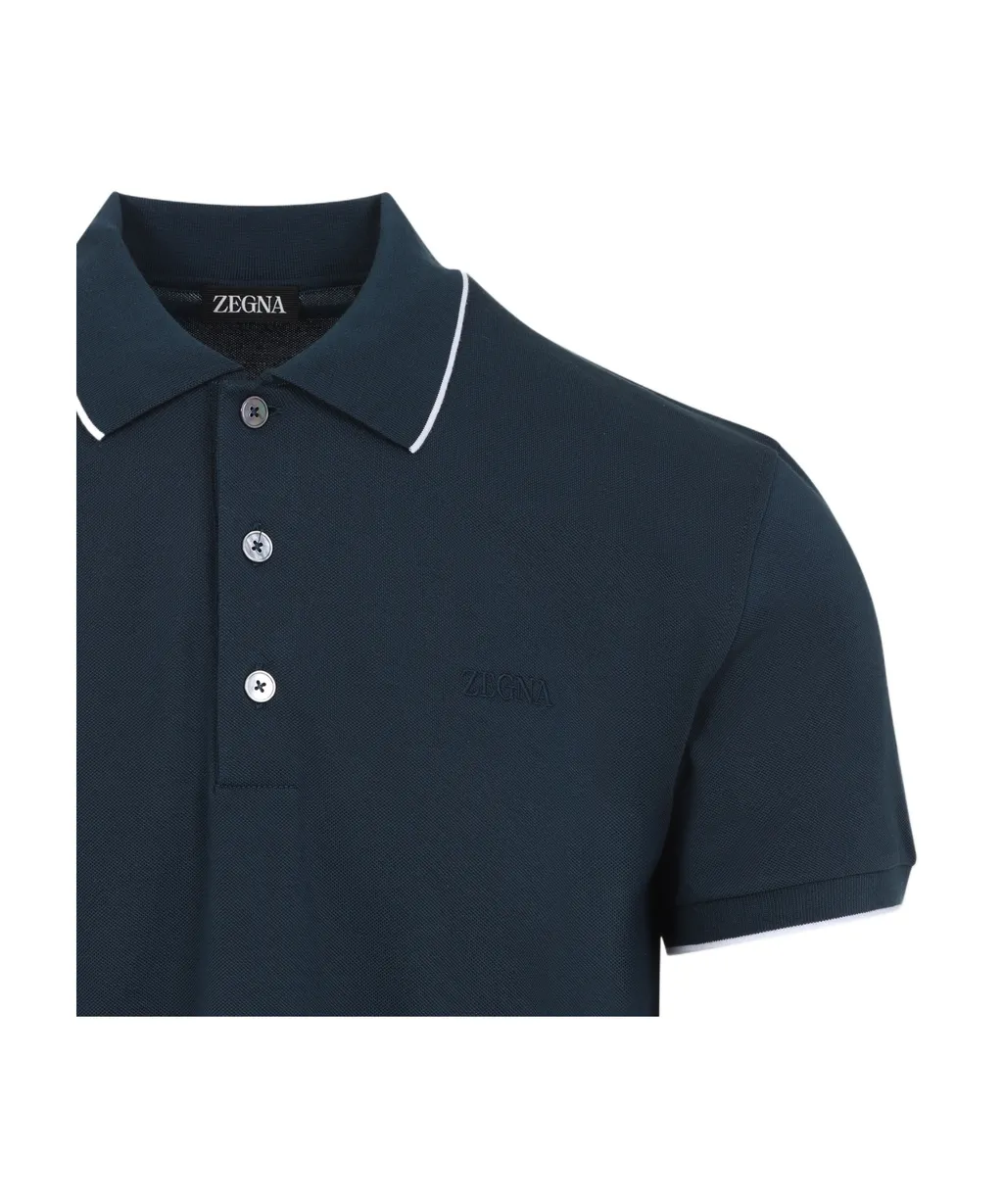 Logo Embroidered Short-Sleeved Polo Shirt