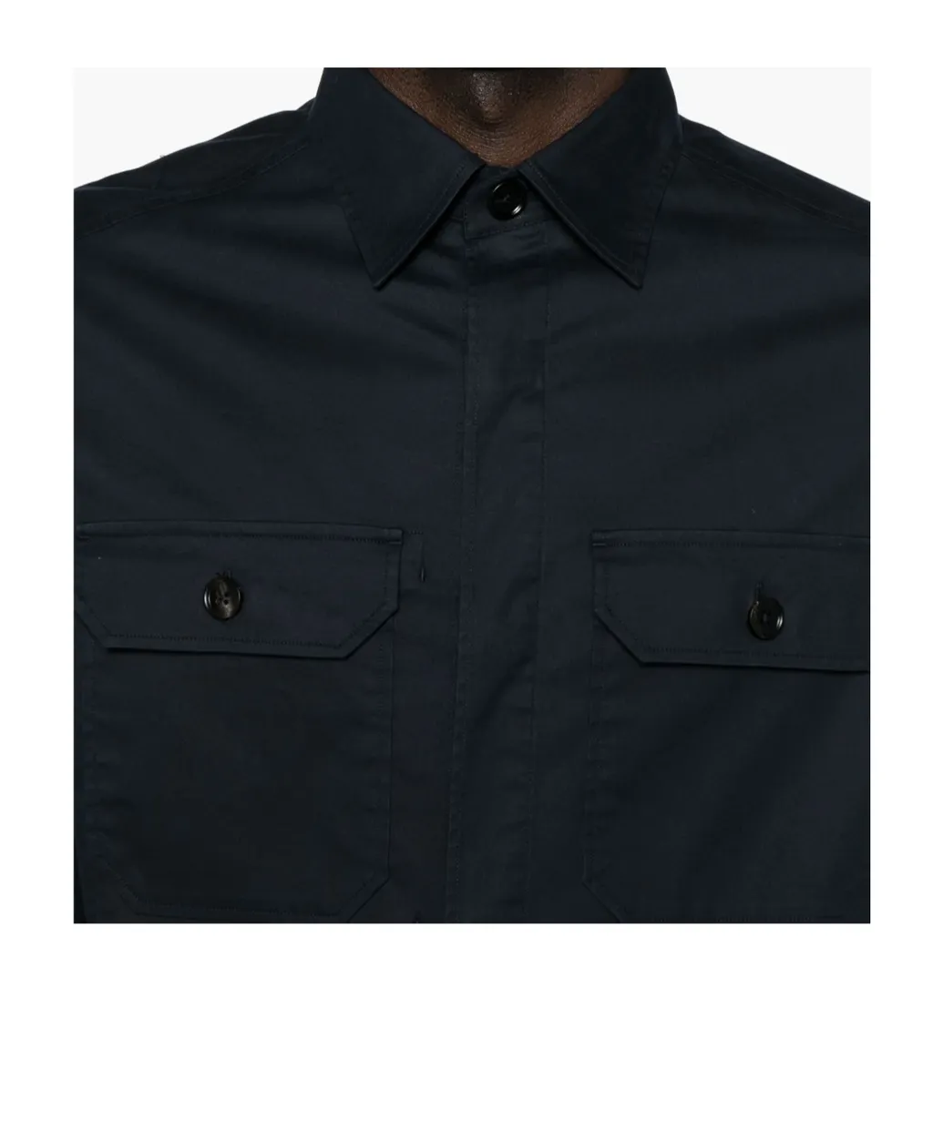 Long-Sleeved Poplin Shirt