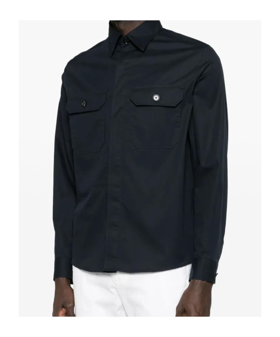 Long-Sleeved Poplin Shirt