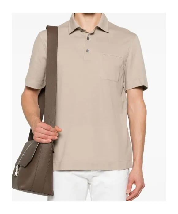 Short-Sleeves Pocket Detailed Polo Shirt