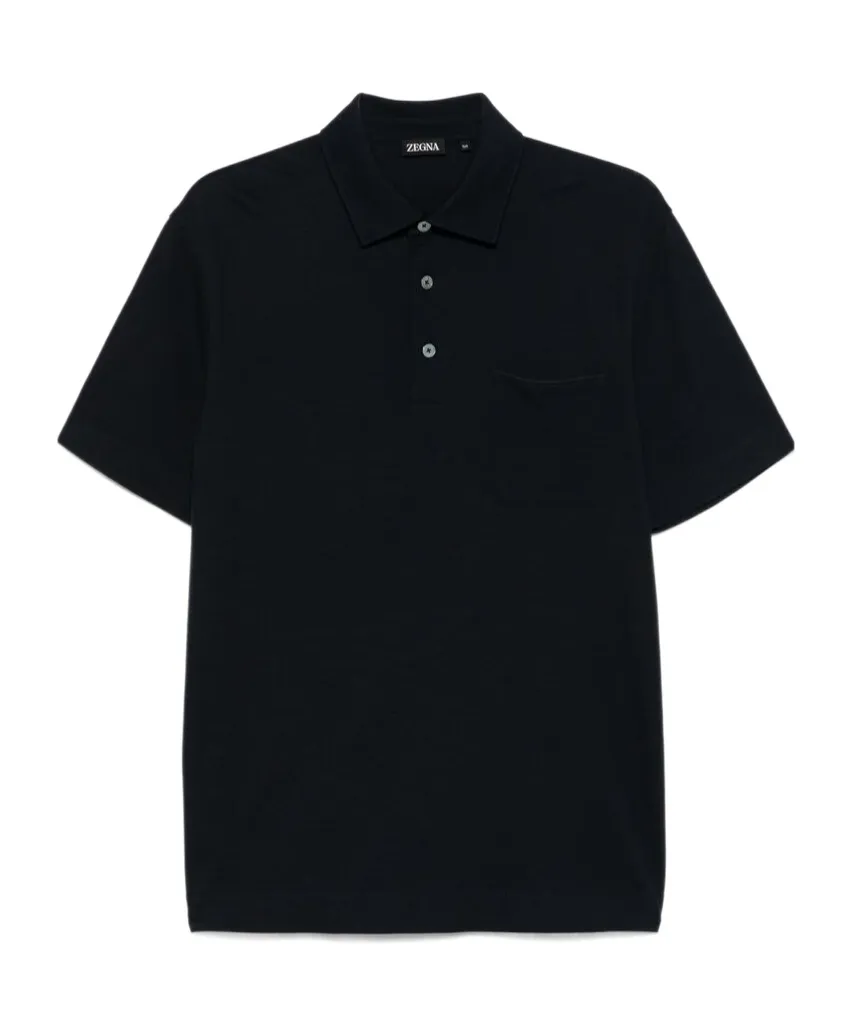 Short-Sleeves Pocket Detailed Polo Shirt