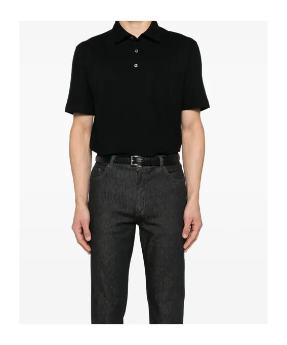 Short-Sleeves Pocket Detailed Polo Shirt