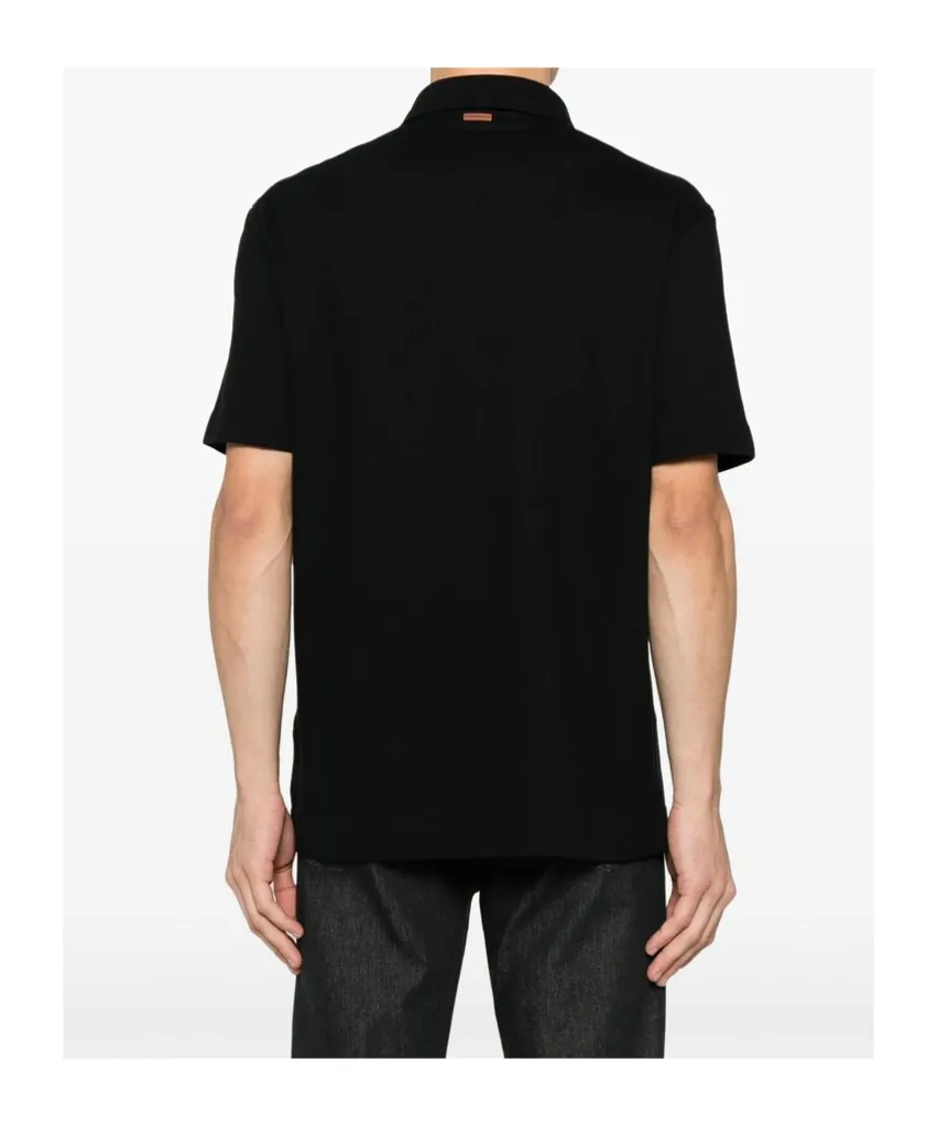 Short-Sleeves Pocket Detailed Polo Shirt