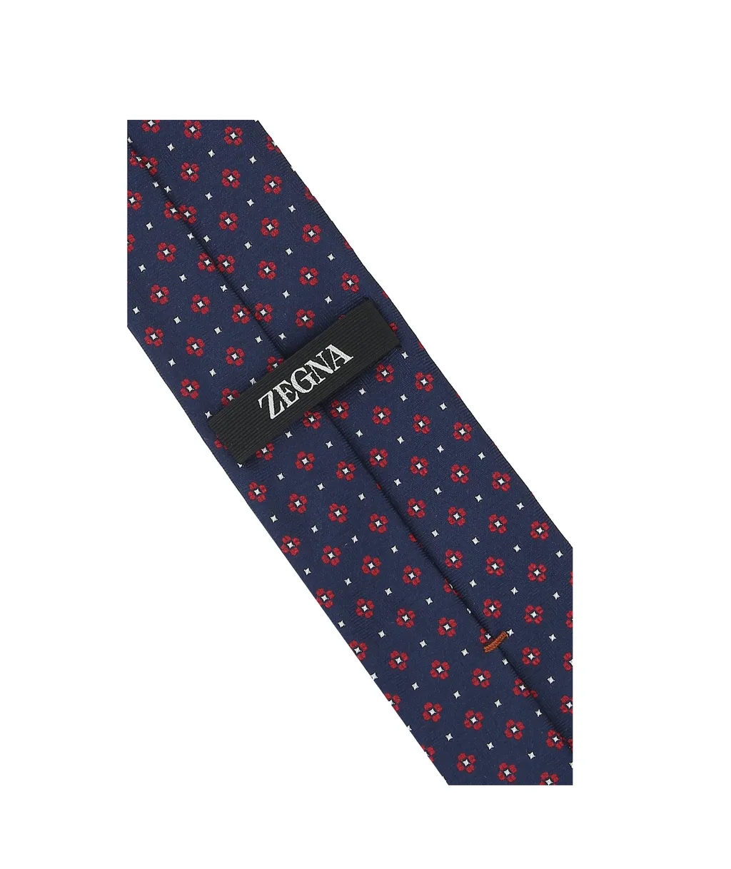 Patterned-Jacquard Silk Tie