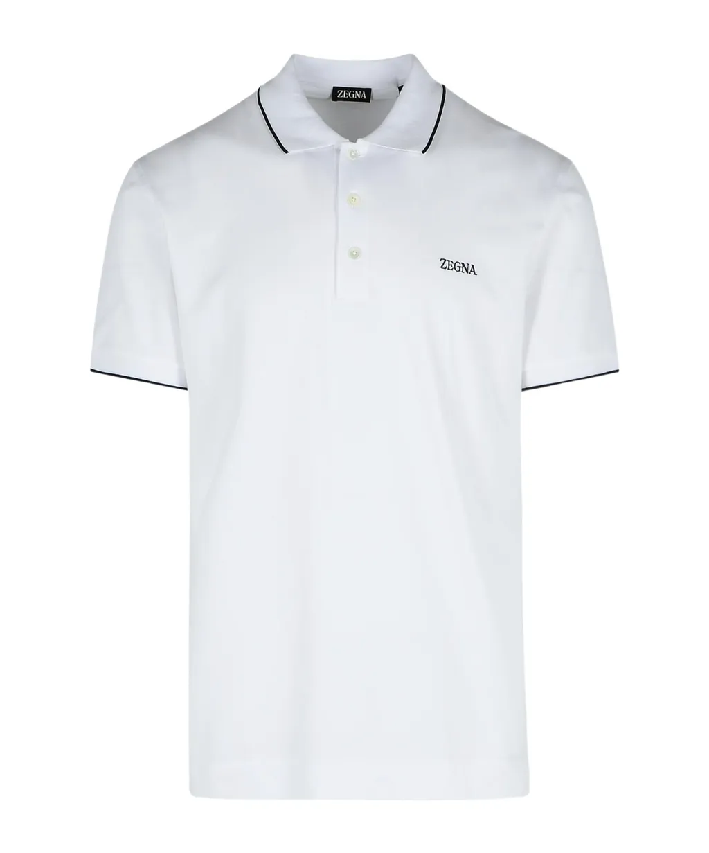Logo Embroidered Short-Sleeved Polo Shirt