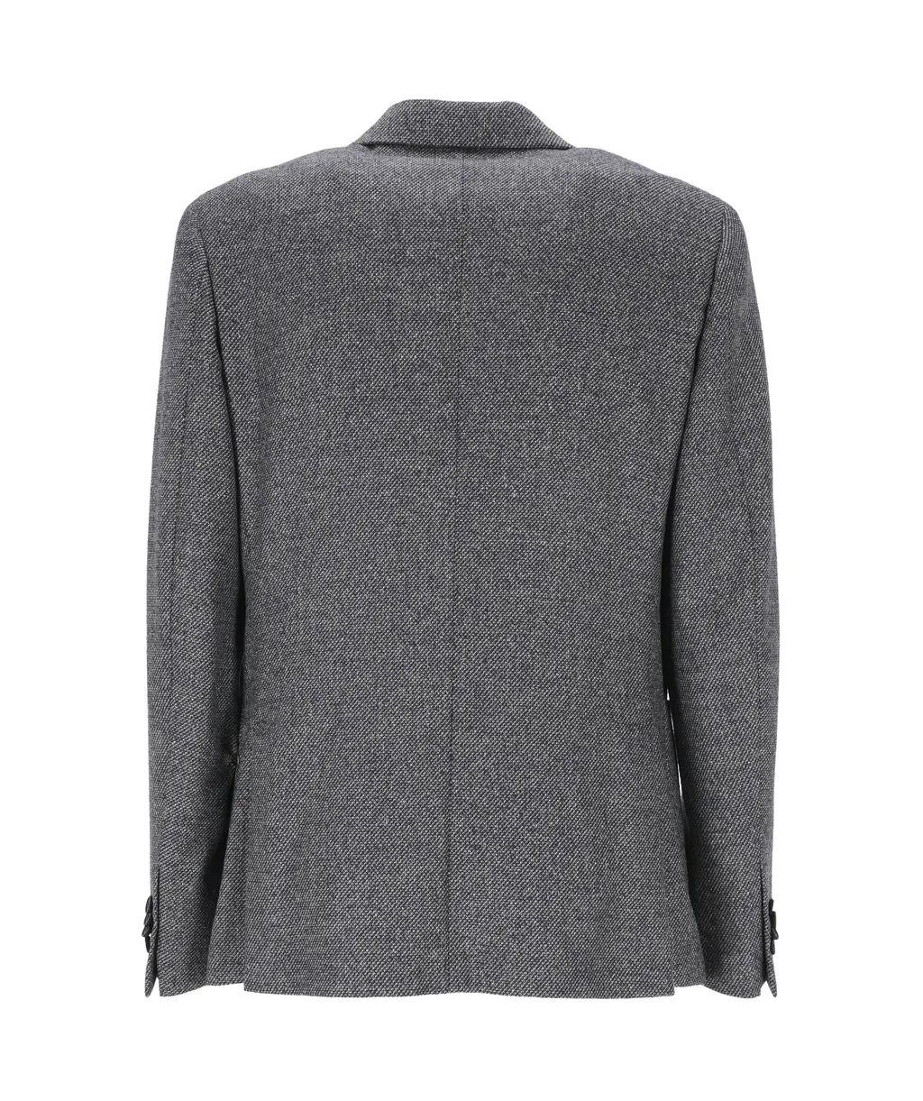 Single-Breasted Twill Blazer