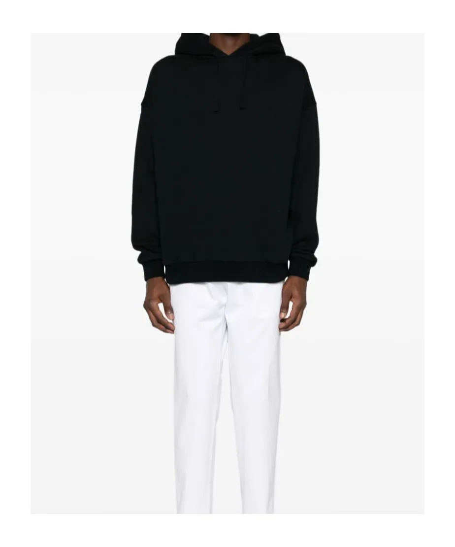 Logo Embroidered Drawstring Hoodie