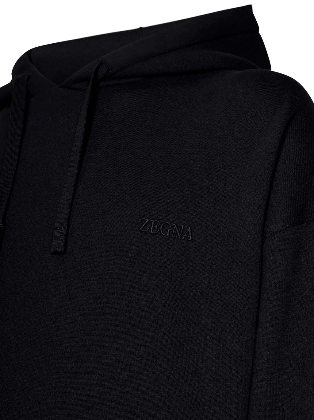Logo Embroidered Drawstring Hoodie