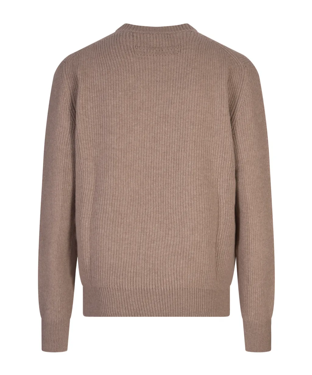Long Sleeved Crewneck Knitted Jumper