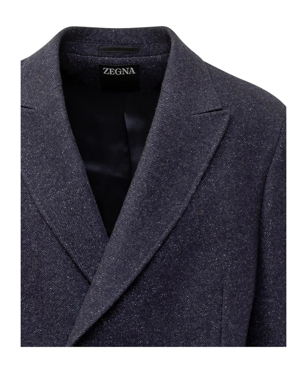 Double Breasted Glittered Coat