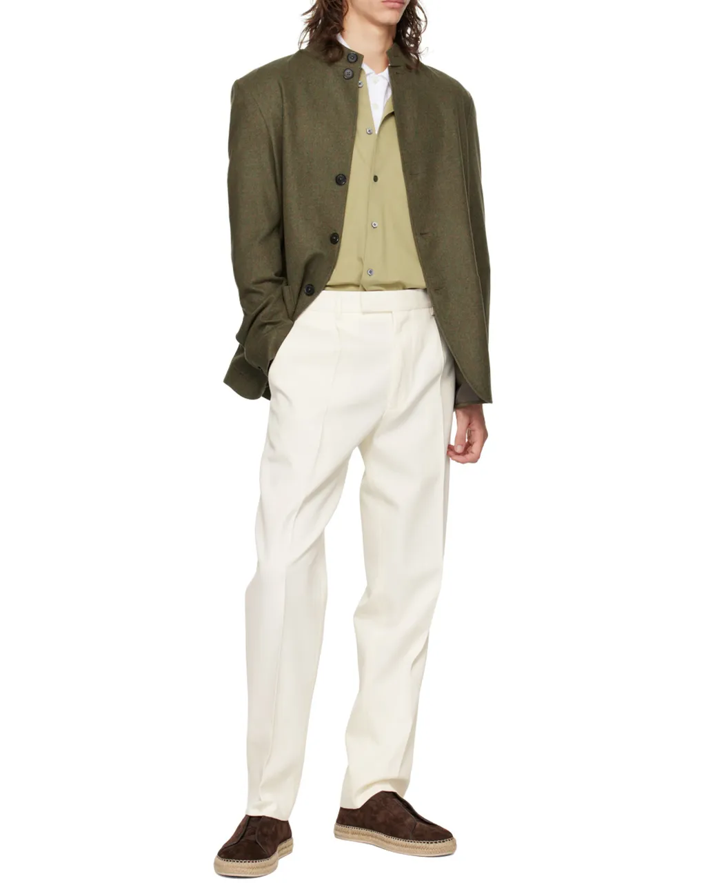 Straight-Leg Tailored Pants
