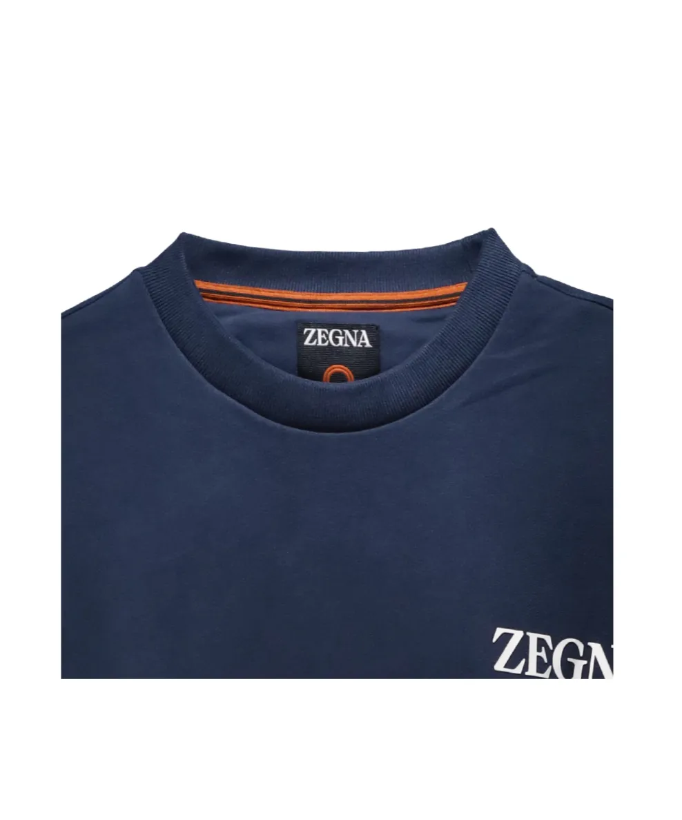 Z Zegna Logo Rubberised Crewneck Sweatshirt