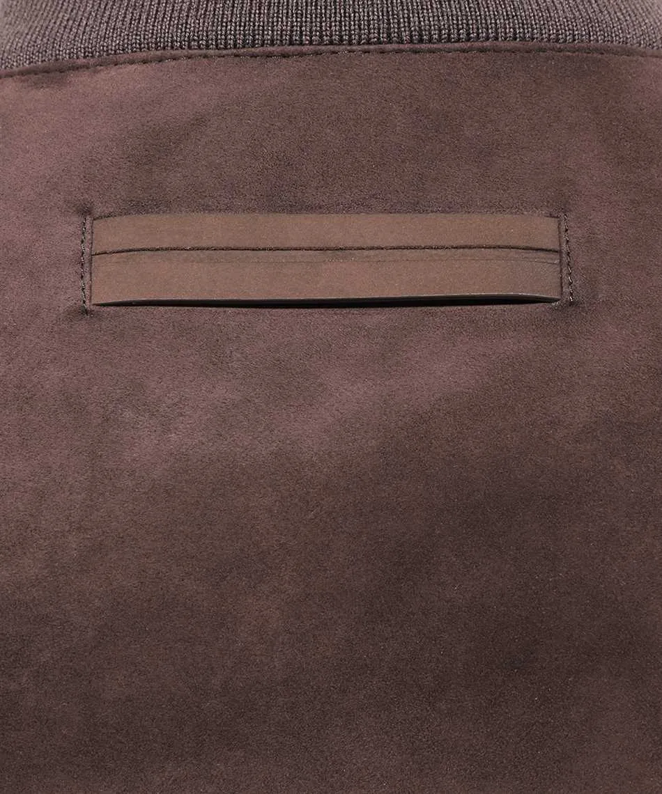 Long-Sleeved Leather Jacket