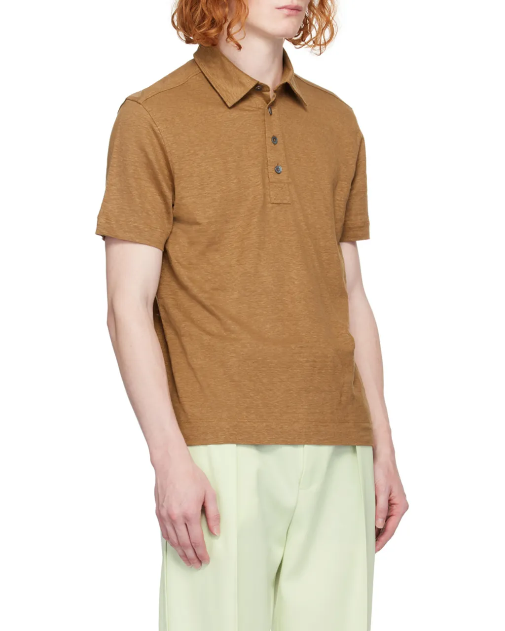 Polo Shirt With Lapel Short Sleeve