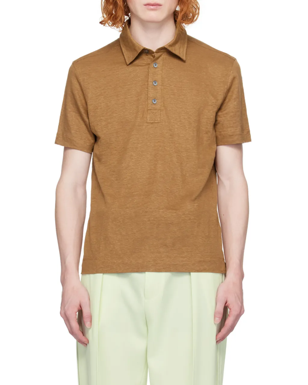 Polo Shirt With Lapel Short Sleeve