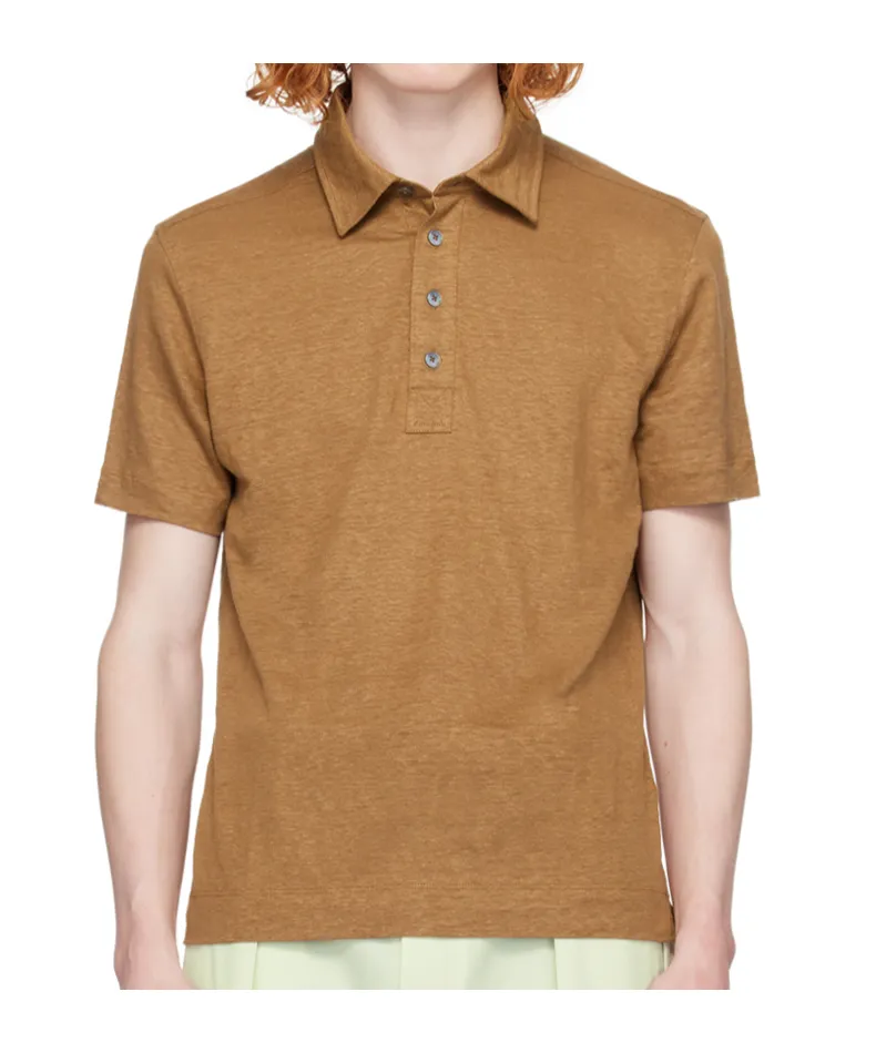 Polo Shirt With Lapel Short Sleeve