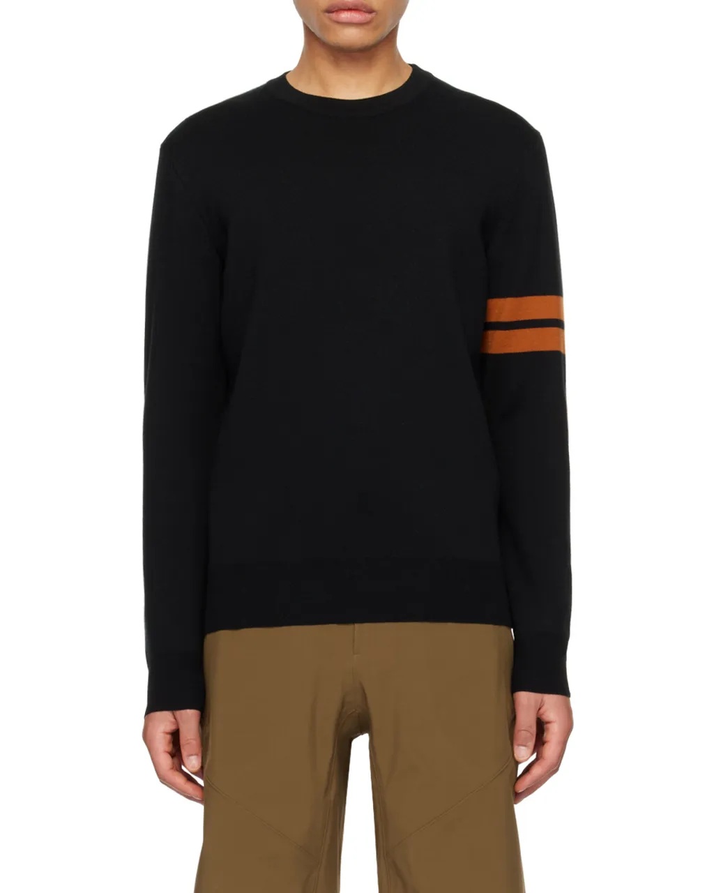 Wool Round-Neck Long-Sleeve Sweater