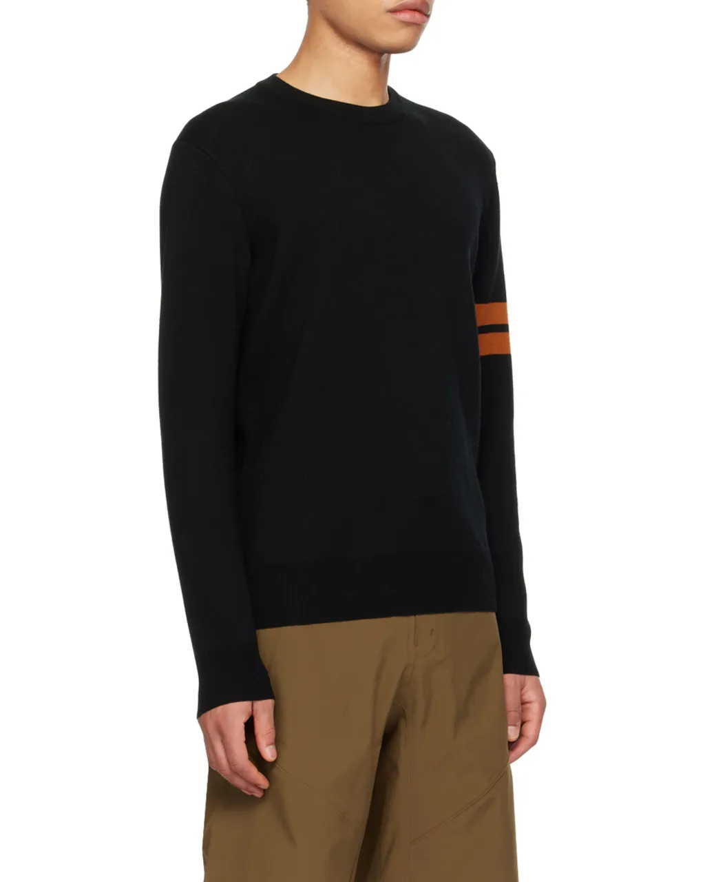 Wool Round-Neck Long-Sleeve Sweater
