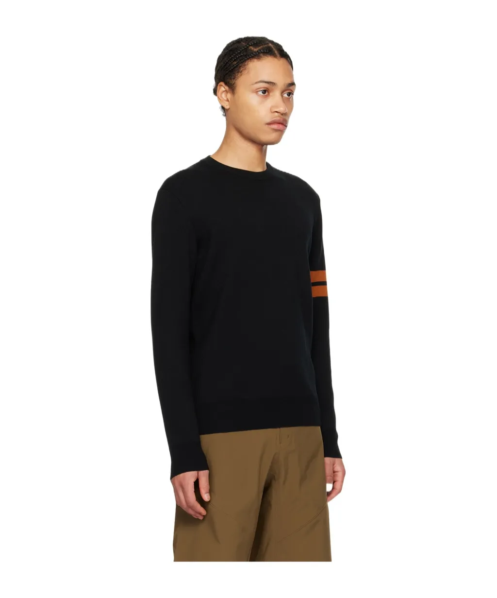 Wool Round-Neck Long-Sleeve Sweater