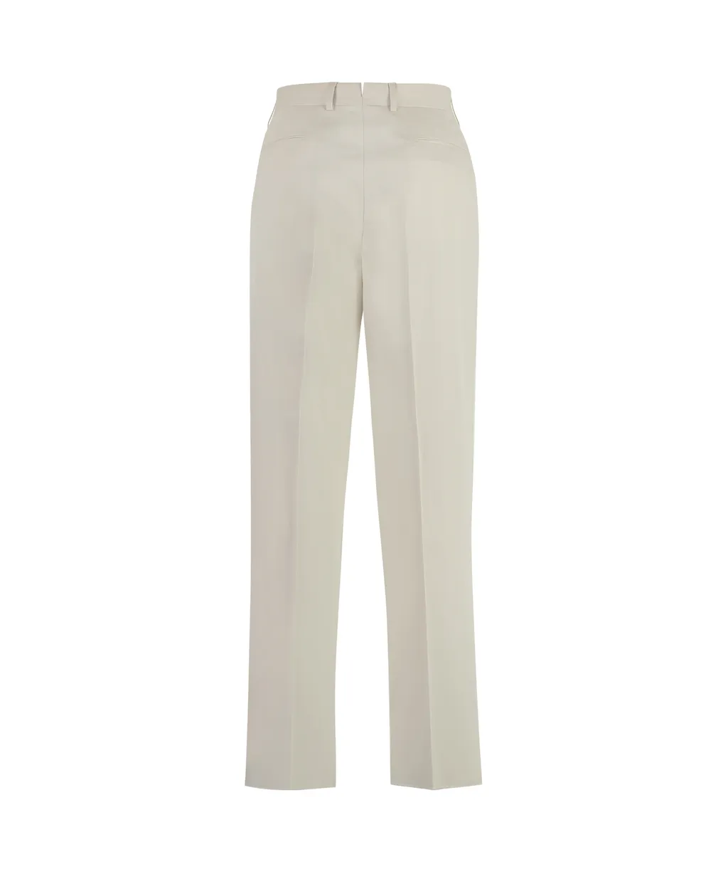 Straight-Leg Tailored Pants