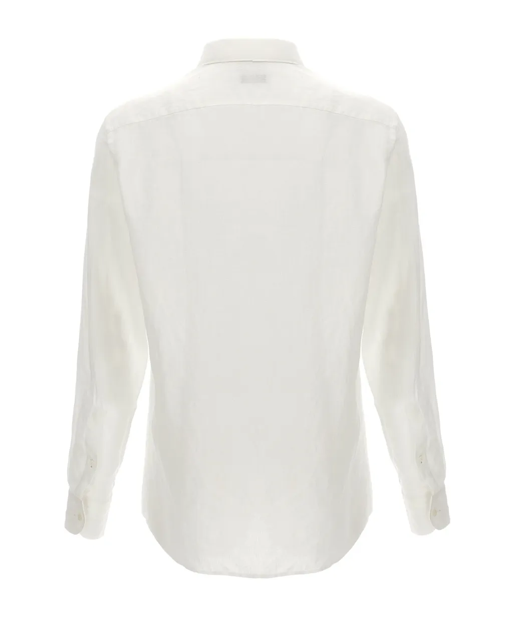 Curved Hem Buttoned Shirt