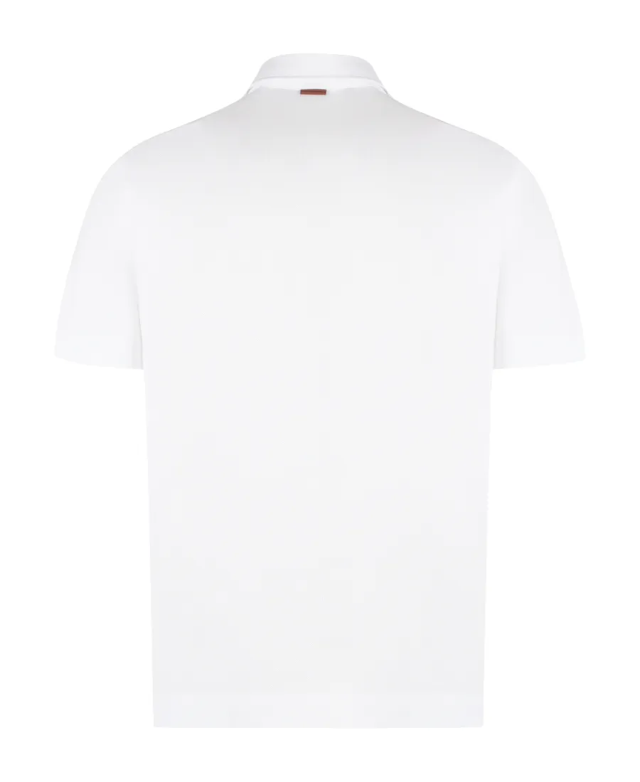 Straight Hem Short-Sleeved Polo Shirt
