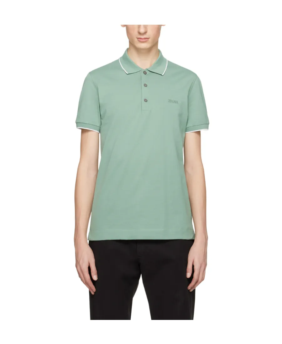 Z Zegna Logo Embroidered Polo Shirt