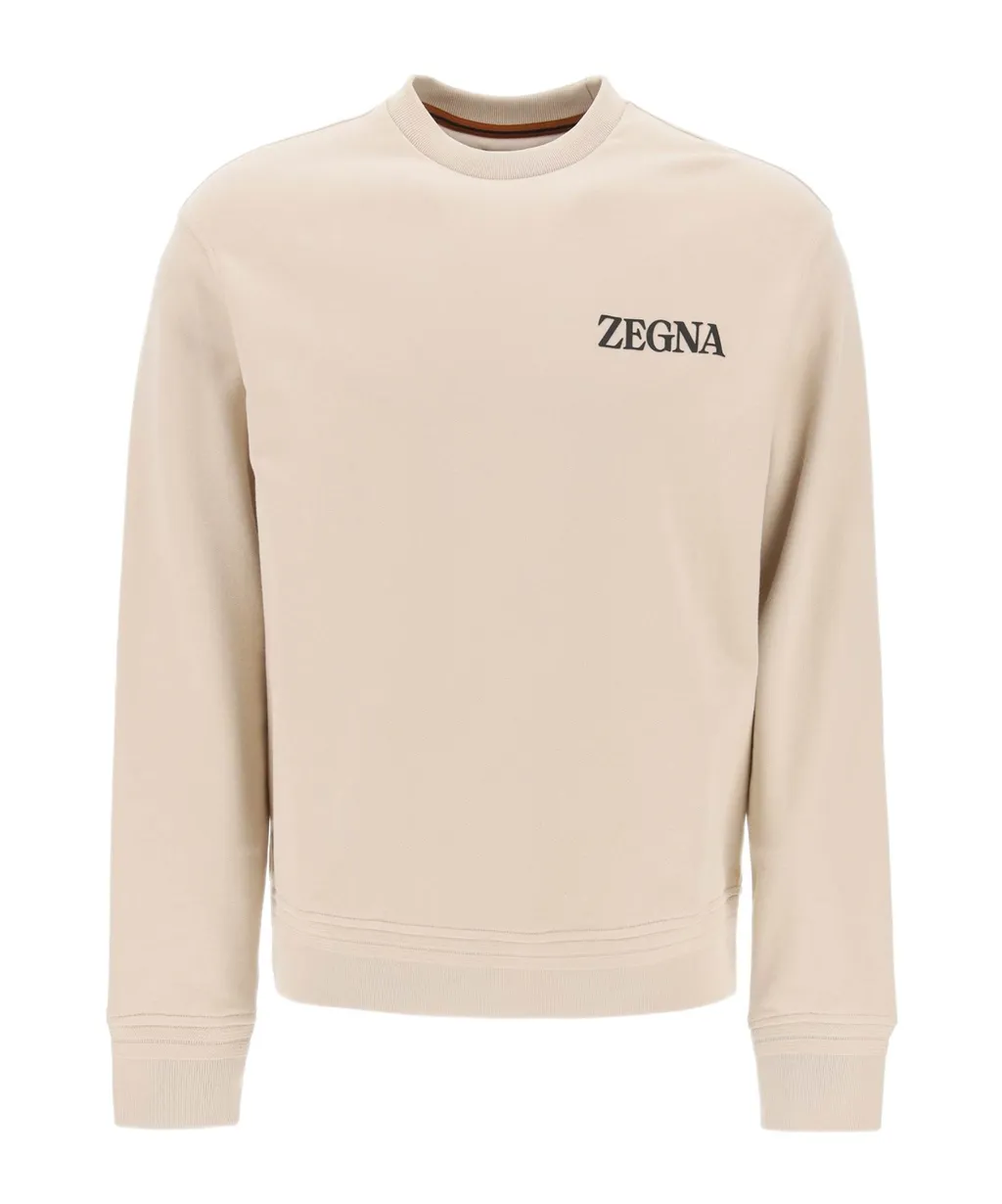 Z Zegna Logo Printed Crewneck Sweatshirt